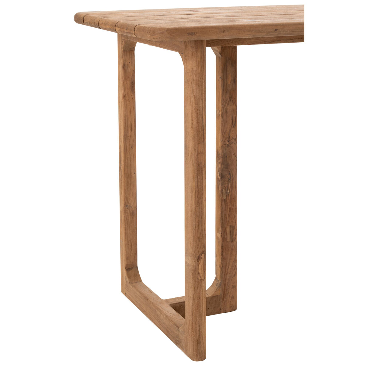 Tavolo da bar da esterno Cakra rettangolare in legno di teak naturale J-Line
