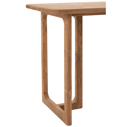 Tavolo da bar da esterno Cakra rettangolare in legno di teak naturale J-Line