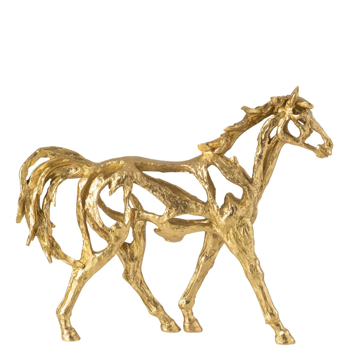 Cavallo Corrente Poliresina Color Oro Piccolo J-Line