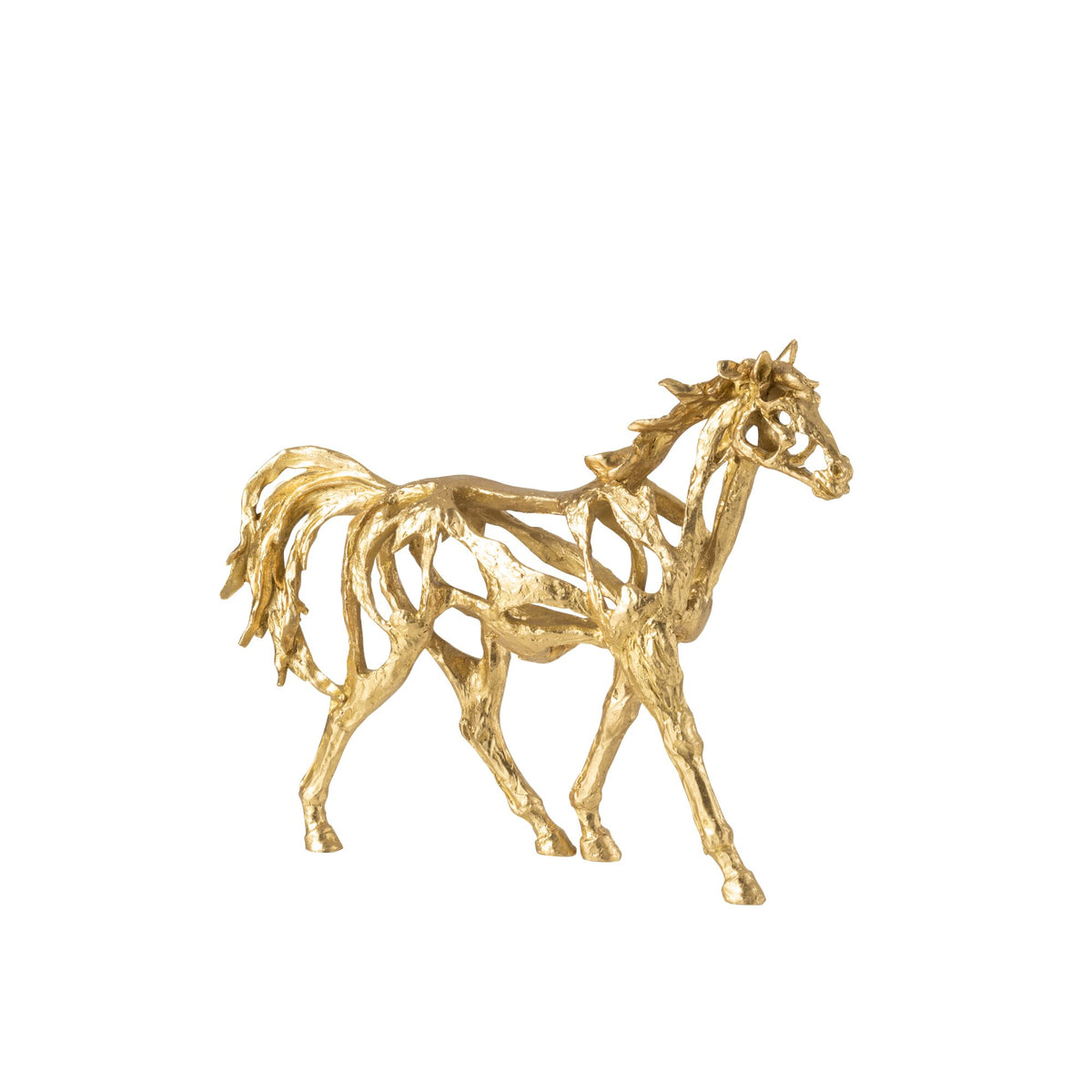 Cavallo Corrente Poliresina Color Oro Piccolo J-Line