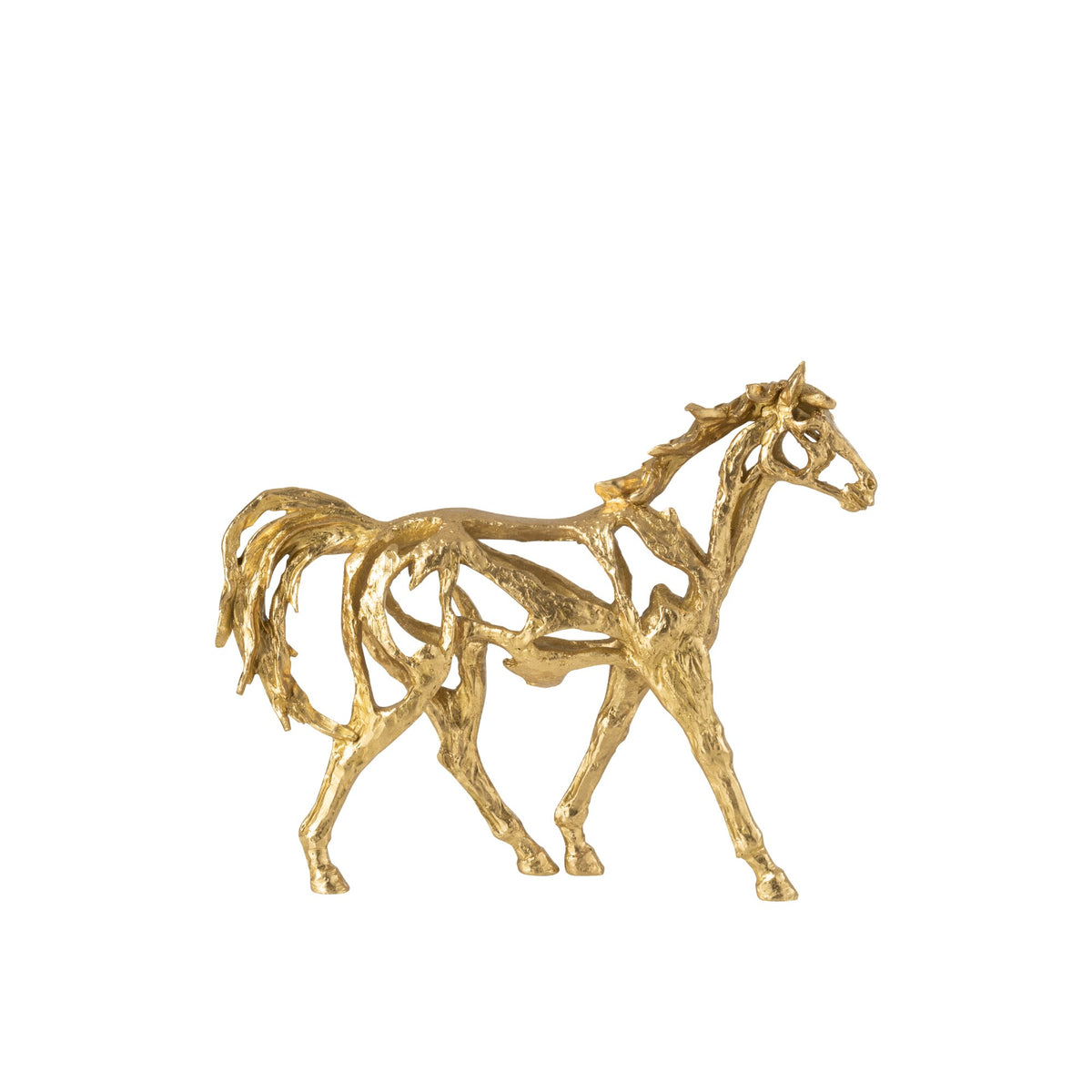 Cavallo Corrente Poliresina Color Oro Piccolo J-Line