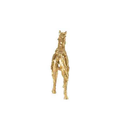 Cavallo Corrente Poliresina Color Oro Piccolo J-Line