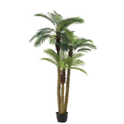 Palma artificiale 3 pezzi Real Touch in vaso verde H300 cm J-Line
