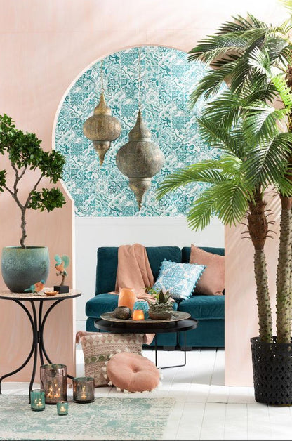 Palma artificiale 3 pezzi Real Touch in vaso verde H300 cm J-Line