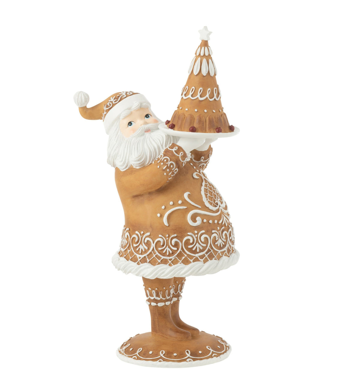 Torta Babbo Natale al pan di zenzero in resina marrone J-Line