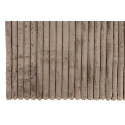 Taupe corduroy plaid van J-Line over een bank gedrapeerd