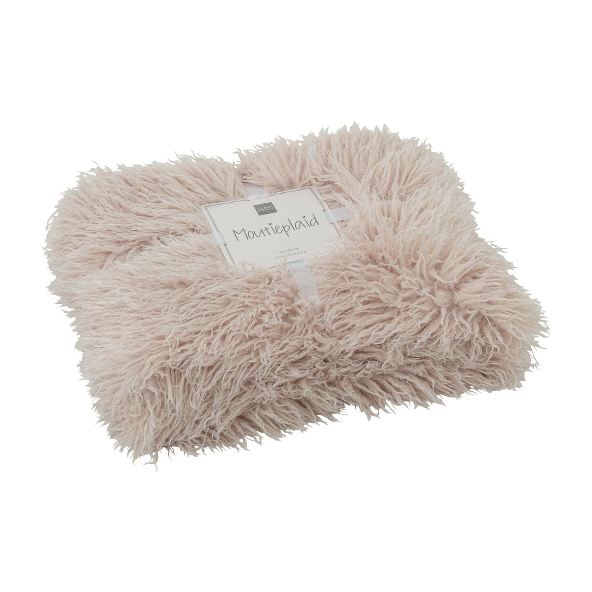 Plaid Moutie Poliestere Beige 130x180cm J-Line