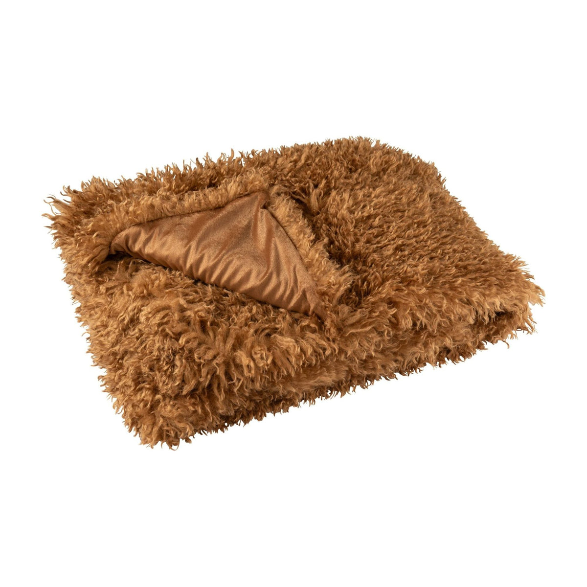 Plaid Moutie Poliestere Marrone 130x180cm J-Line