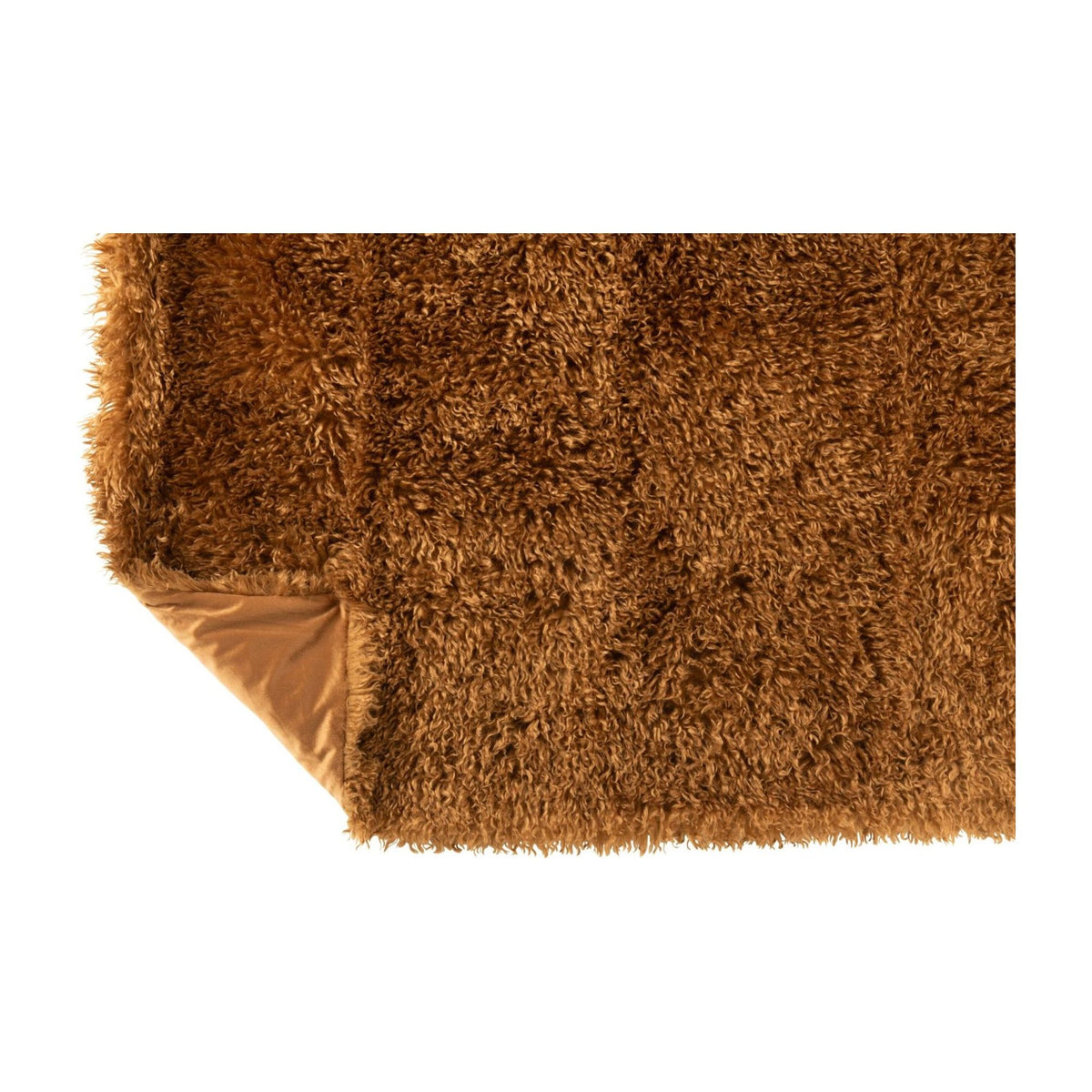 Plaid Moutie Poliestere Marrone 130x180cm J-Line