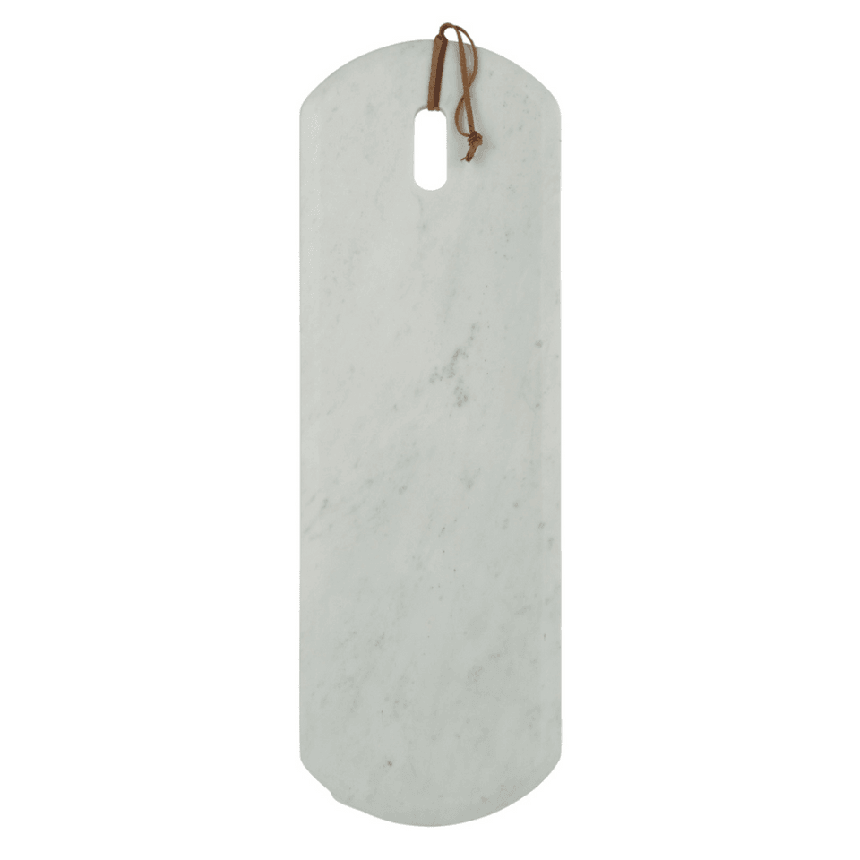 Plank Rechthoek Marmer Wit Large - Serveerplank - J-Line - livinglovely.nl