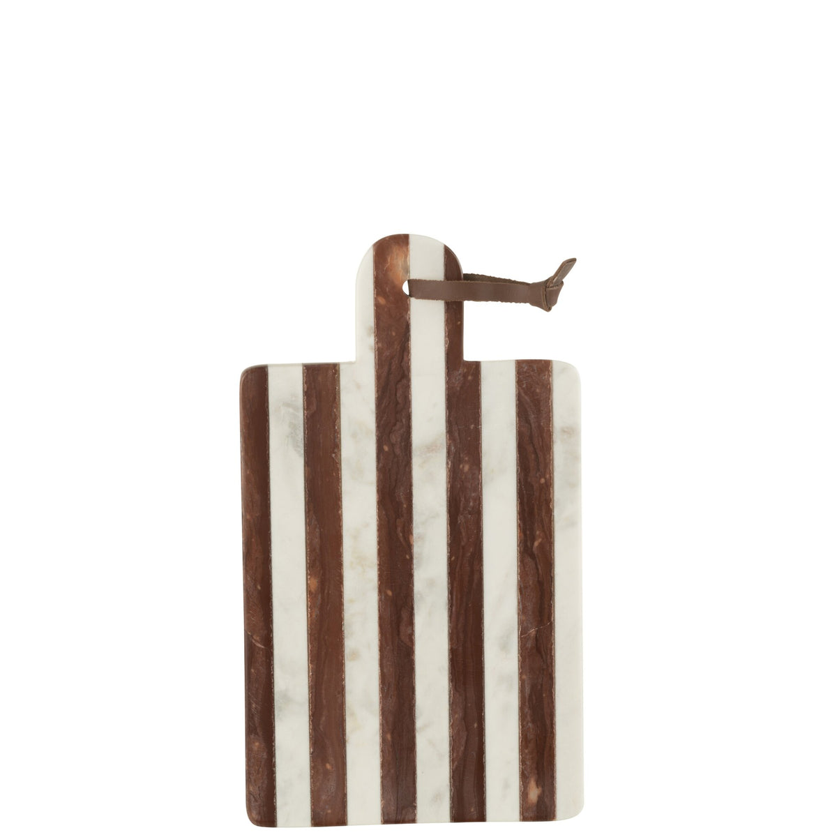 Tagliere Rettangolare Rigato Marmo Bianco/Marrone Piccolo