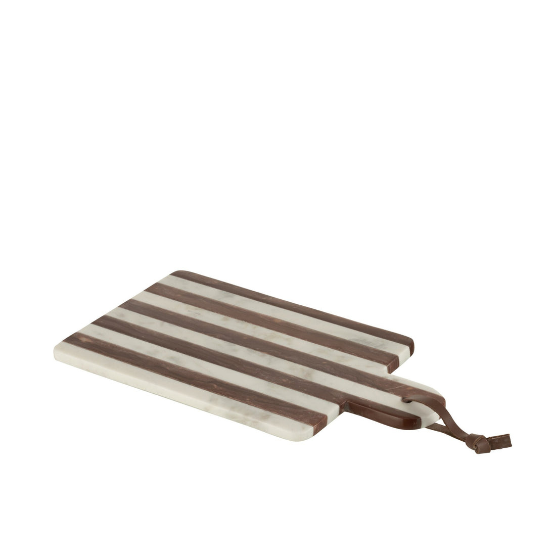 Tagliere Rettangolare Rigato Marmo Bianco/Marrone Piccolo