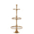 Plateau 3 Niveaus Rond Aluminium Goud - Keukenaccessoire - J-Line - livinglovely.nl