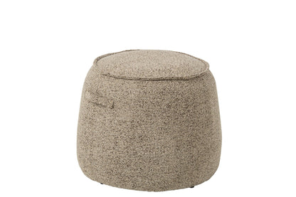 Pouf Alex Legno compensato/Tessuto Marrone/Ecru J-Line