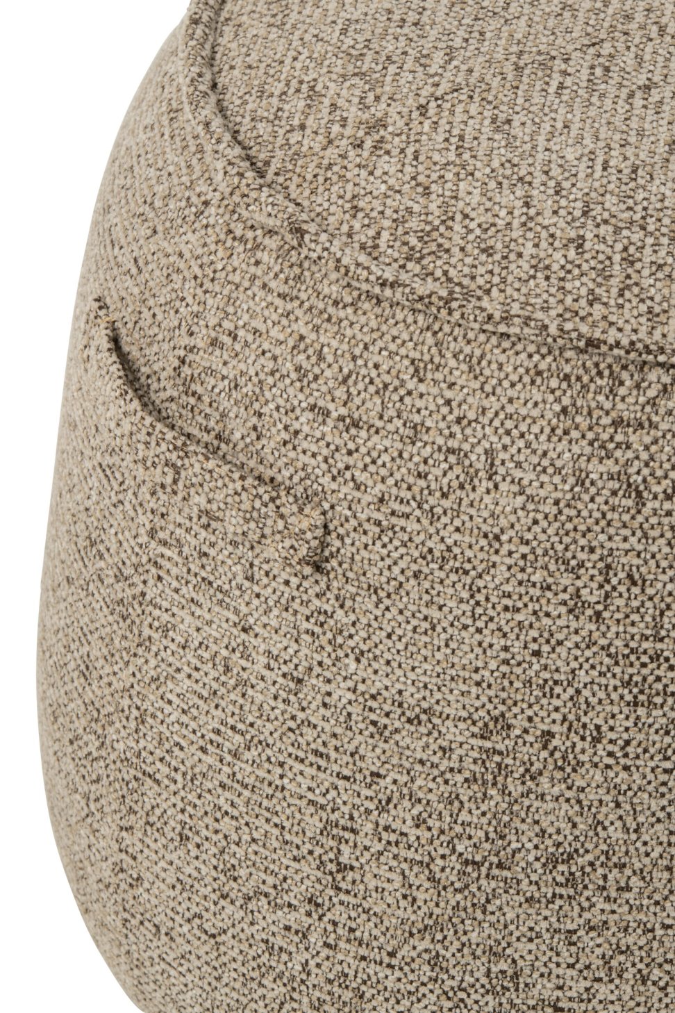 Pouf Alex Legno compensato/Tessuto Marrone/Ecru J-Line