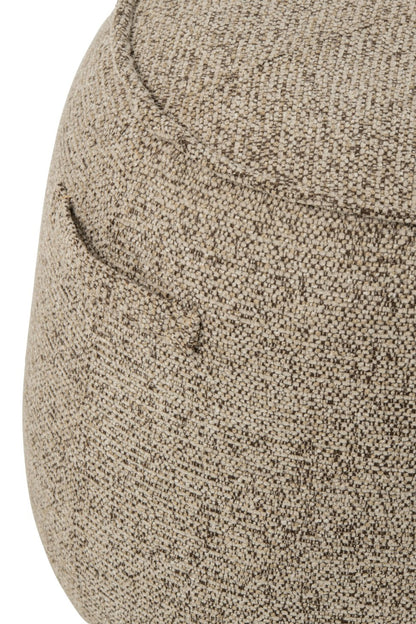 Pouf Alex Legno compensato/Tessuto Marrone/Ecru J-Line