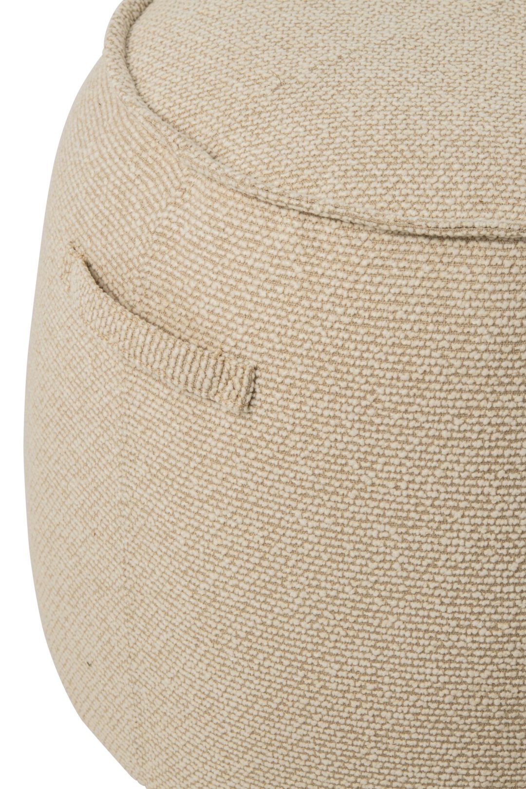 Pouf Alex Plywood/Tessuto Ecru J-Line