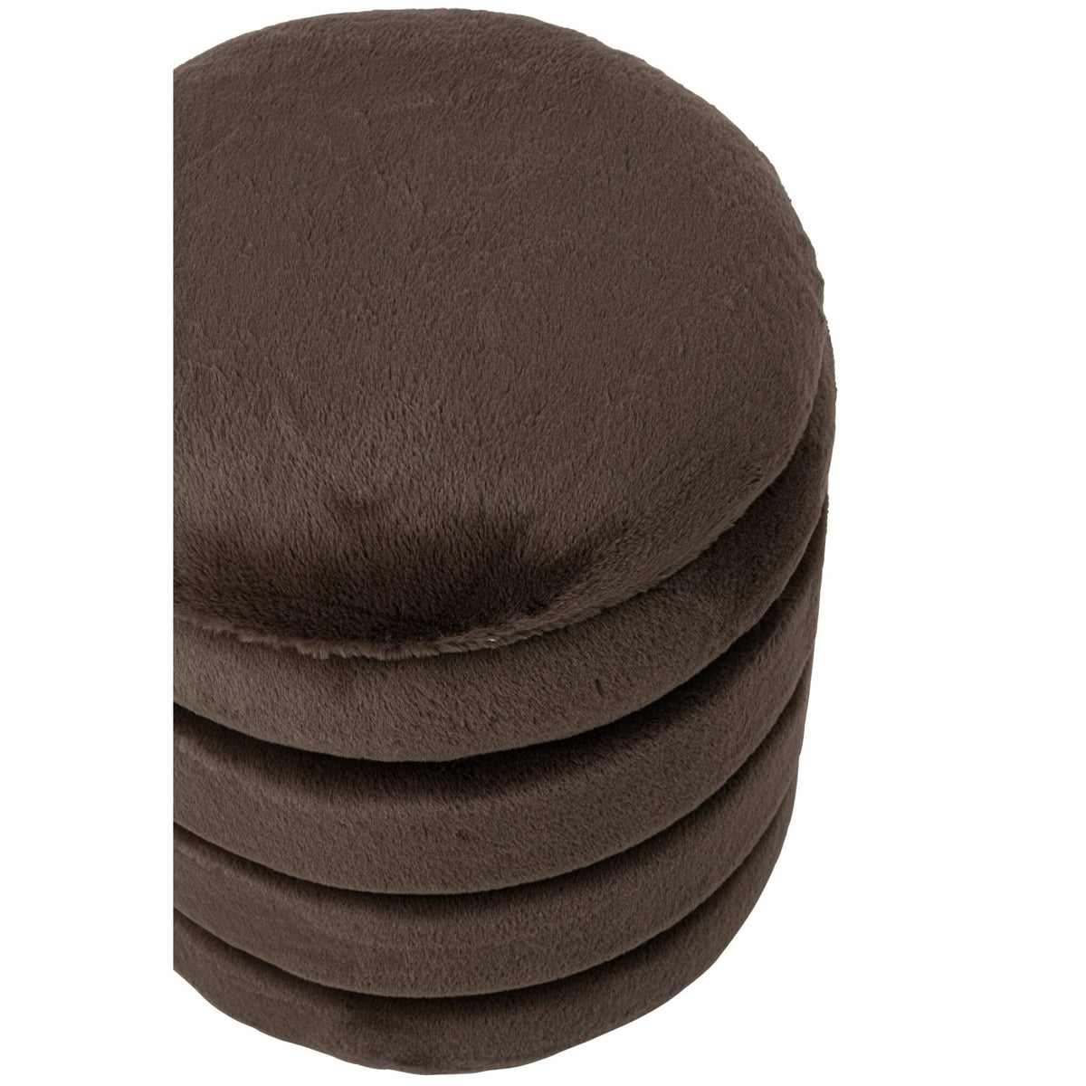 Pouf + Coperchio Mdf Marrone Scuro J-Line