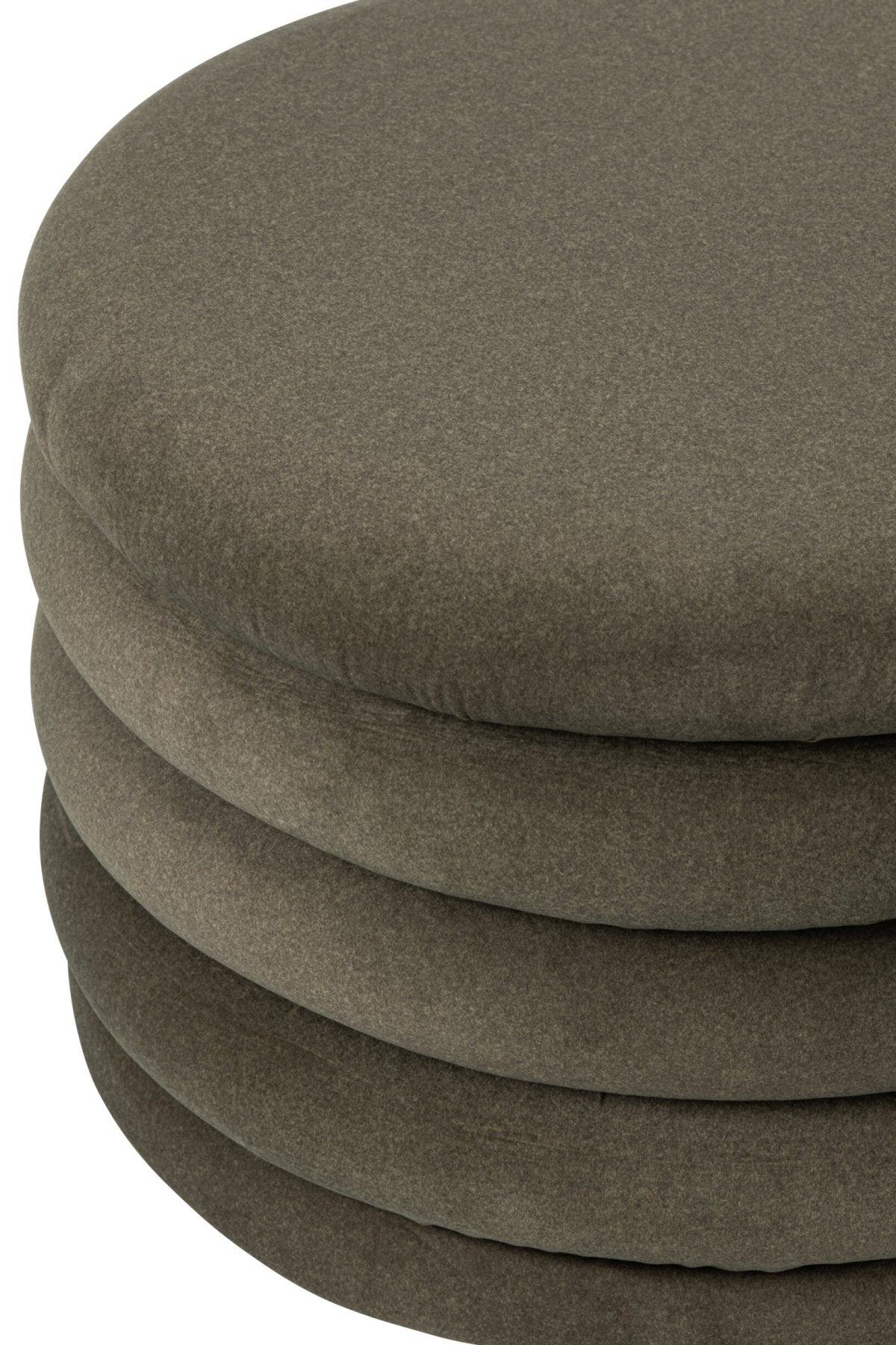 Pouf Mich Legno compensato/Tessuto Verde scuro J-Line