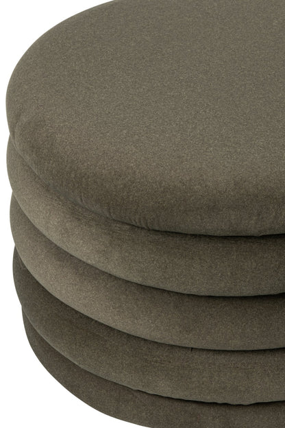 Pouf Mich Legno compensato/Tessuto Verde scuro J-Line