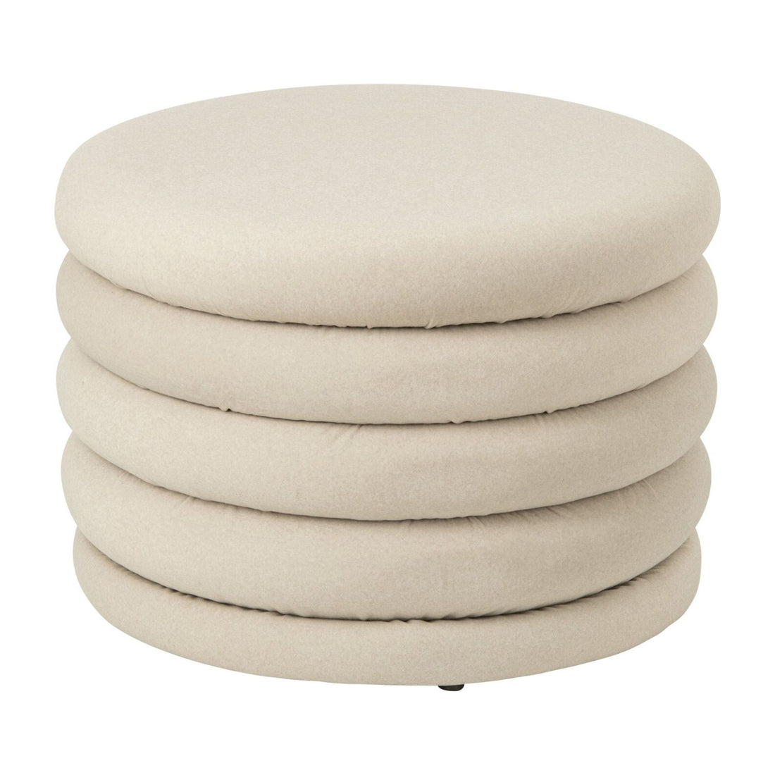 Pouf Mich Legno compensato/Tessuto Ecru J-Line
