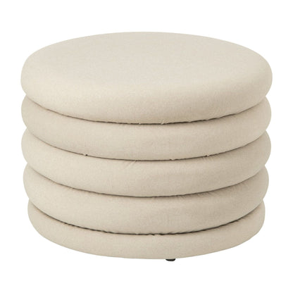 Pouf Mich Legno compensato/Tessuto Ecru J-Line