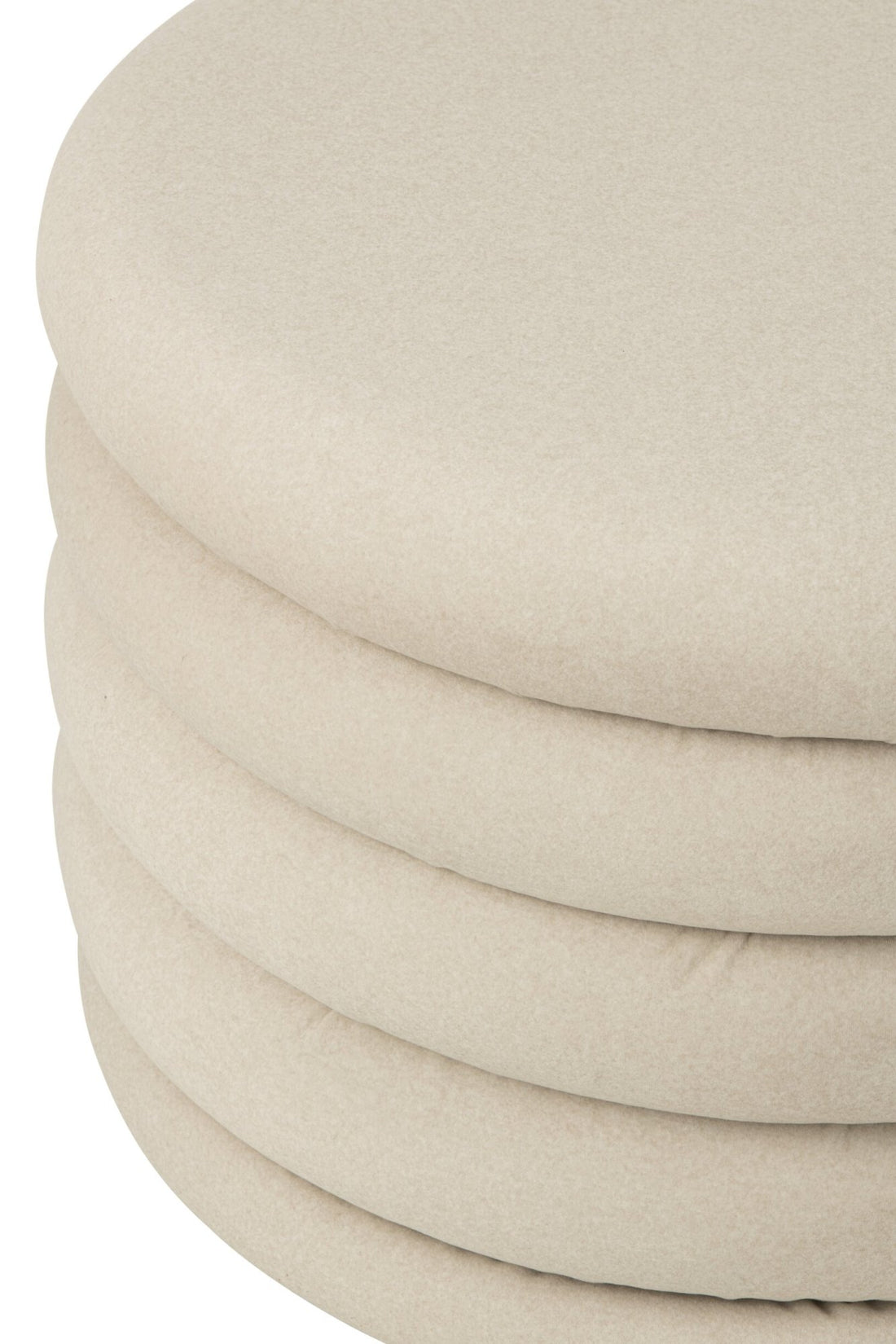 Pouf Mich Legno compensato/Tessuto Ecru J-Line