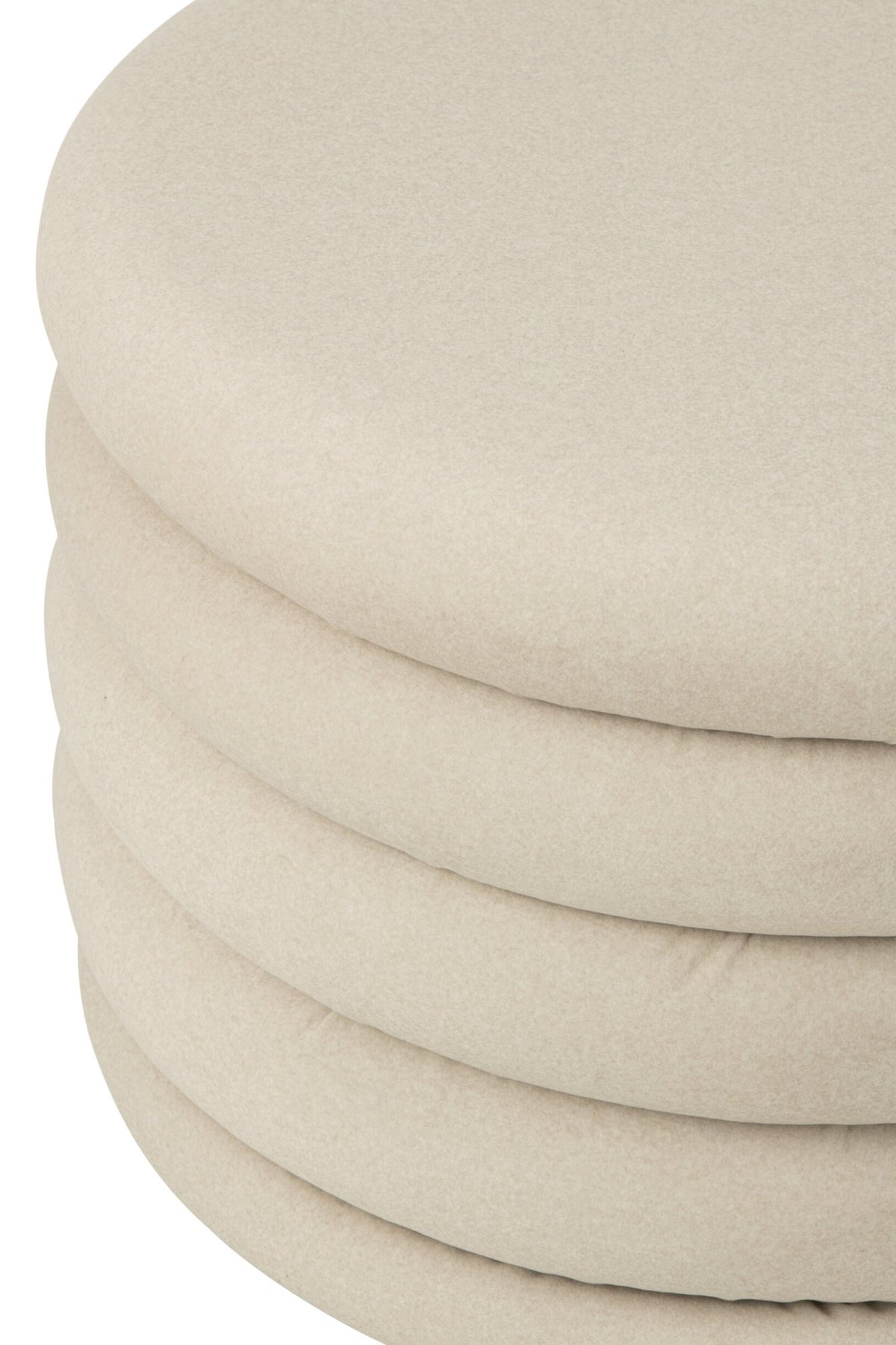 Pouf Mich Legno compensato/Tessuto Ecru J-Line