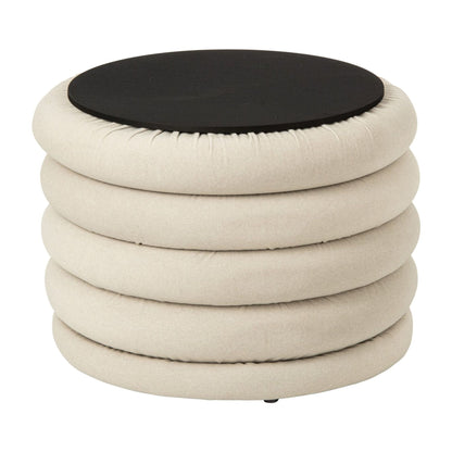 Pouf Mich Legno compensato/Tessuto Ecru J-Line