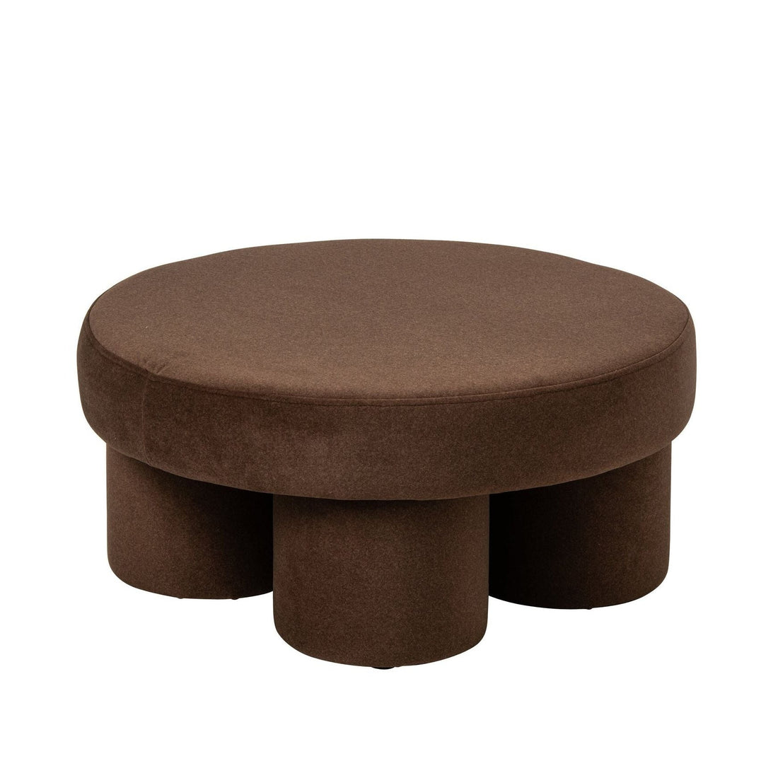 Pouf con Piedini Multistrato/Tessuto Tortora Large J-Line