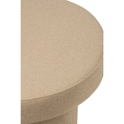 Pouf con piedini in compensato/tessuto beige chiaro Large J-Line