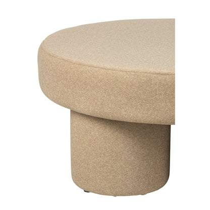 Pouf con piedini in compensato/tessuto beige chiaro Large J-Line