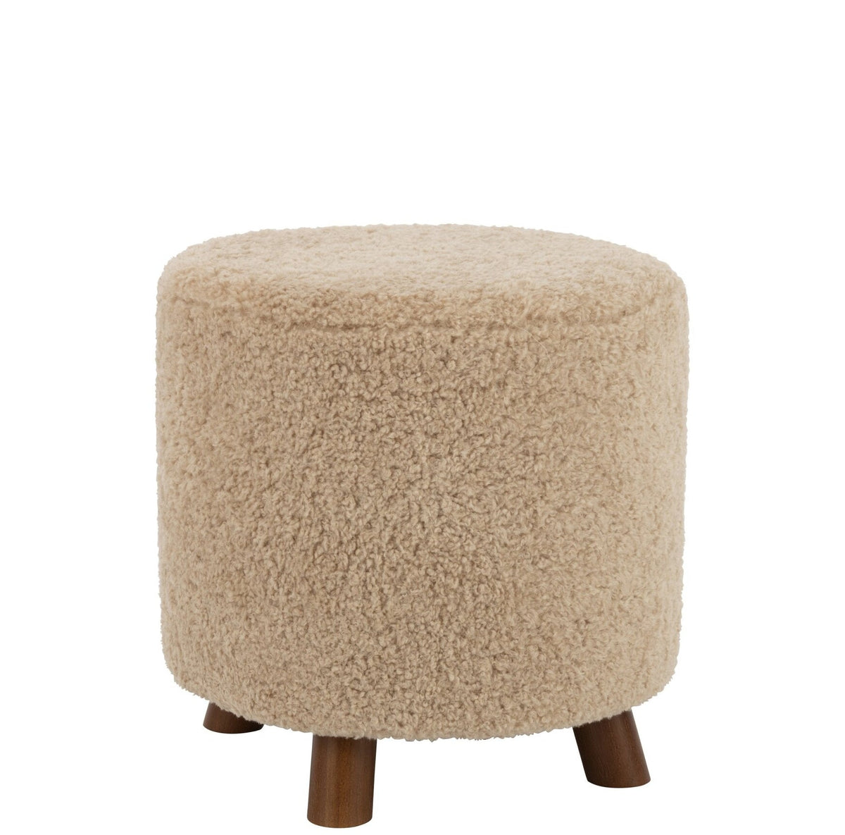 Pouf Zampa di Pecora in Poliestere Beige J-Line