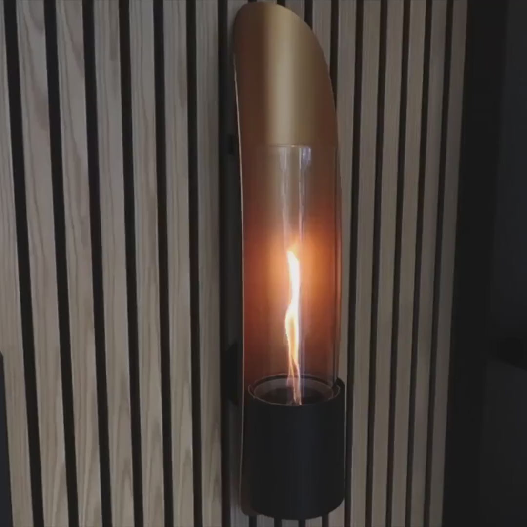Caminetto da parete Cycloflame Wall Nero Tenderflame