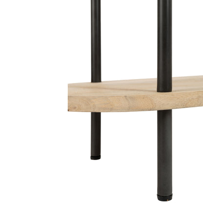 Scaffale Eli 5 Ripiani Legno di Mango/Ferro Naturale/Grigio J-Line