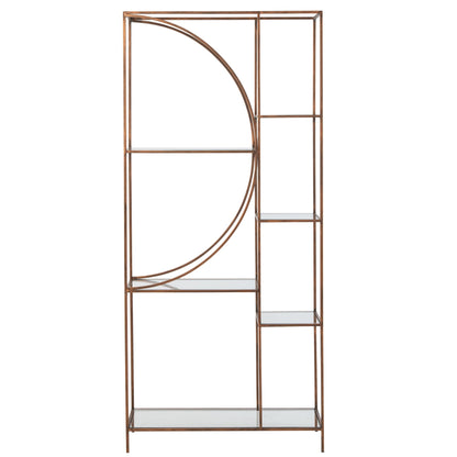 Scaffale Ferro Vetro Bronzo Linea J