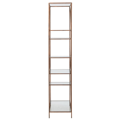 Scaffale Ferro Vetro Bronzo Linea J