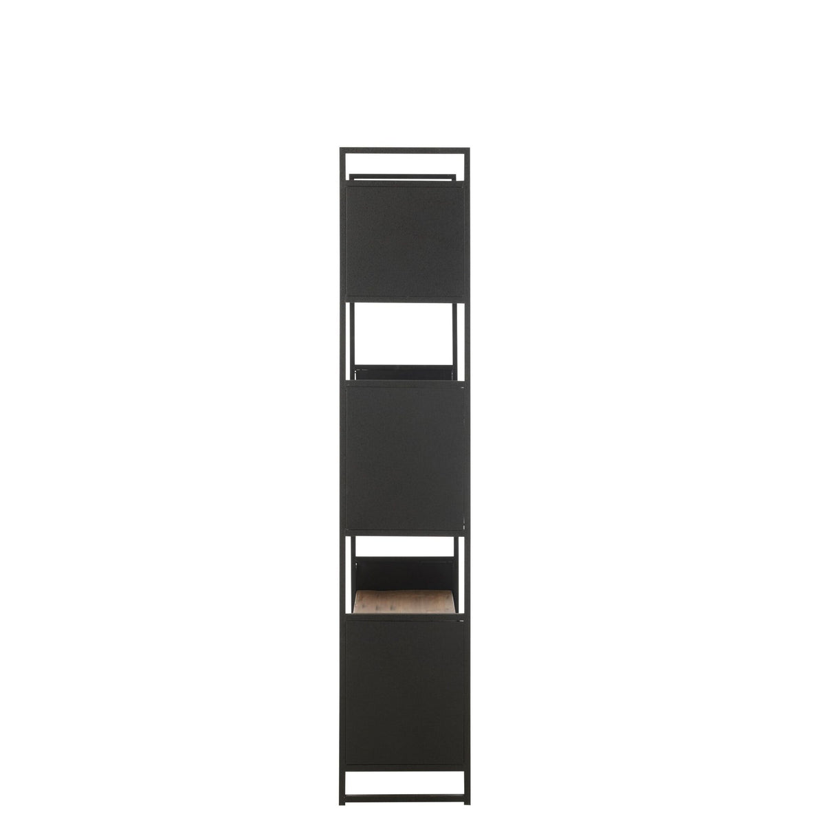 Scaffale Rustico in Legno Riciclato Nero/Naturale Piccolo J-Line