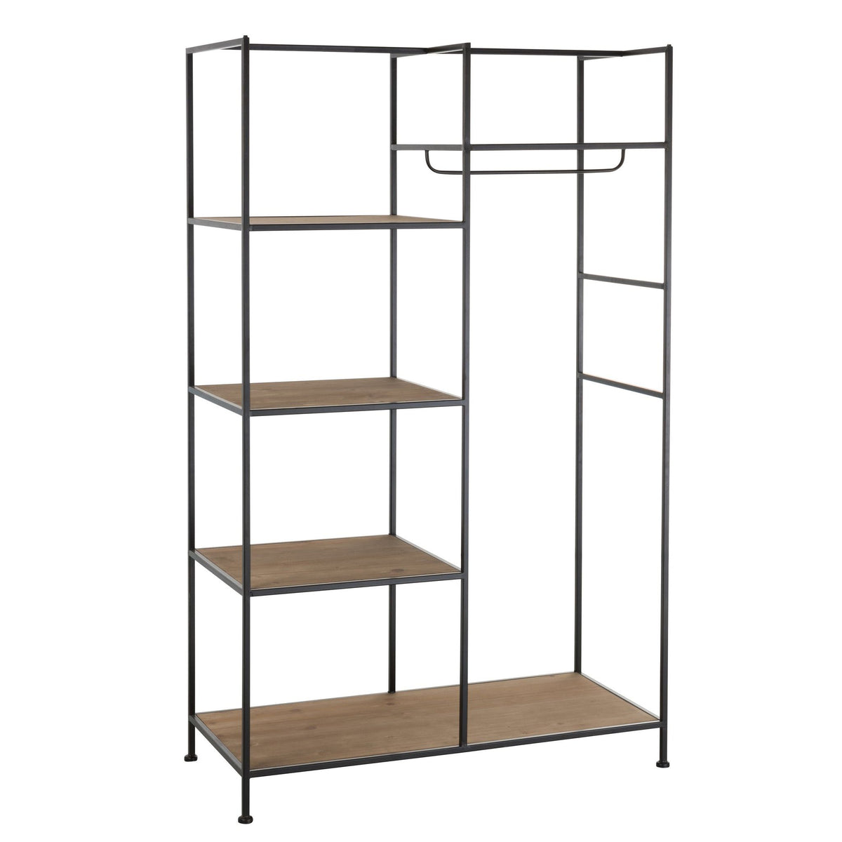Scaffale per Tessuti Metallo/Legno Nero J-Line