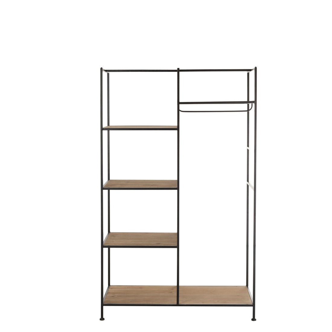 Scaffale per Tessuti Metallo/Legno Nero J-Line