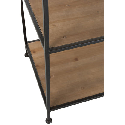 Scaffale per Tessuti Metallo/Legno Nero J-Line