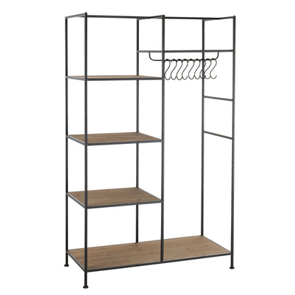 Scaffale per Tessuti Metallo/Legno Nero J-Line
