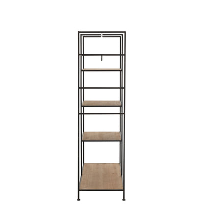 Scaffale per Tessuti Metallo/Legno Nero J-Line