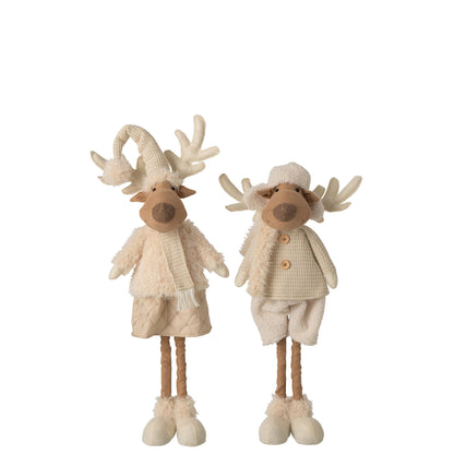 Raffia decorativa in poliestere beige H82 cm, set da 2 - J-Line