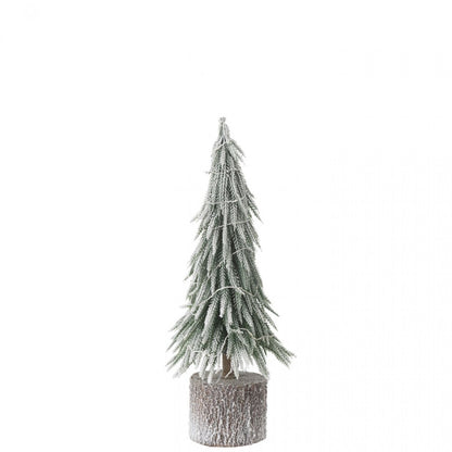 Albero di Natale A+Led Neve Artificiale Verde Medio H45cm J-Line