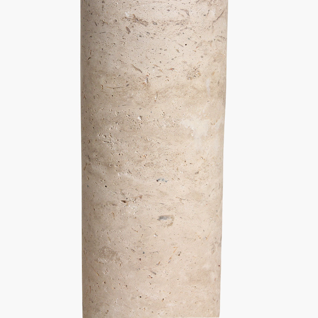 Base lampada in travertino rotonda Raw Materials