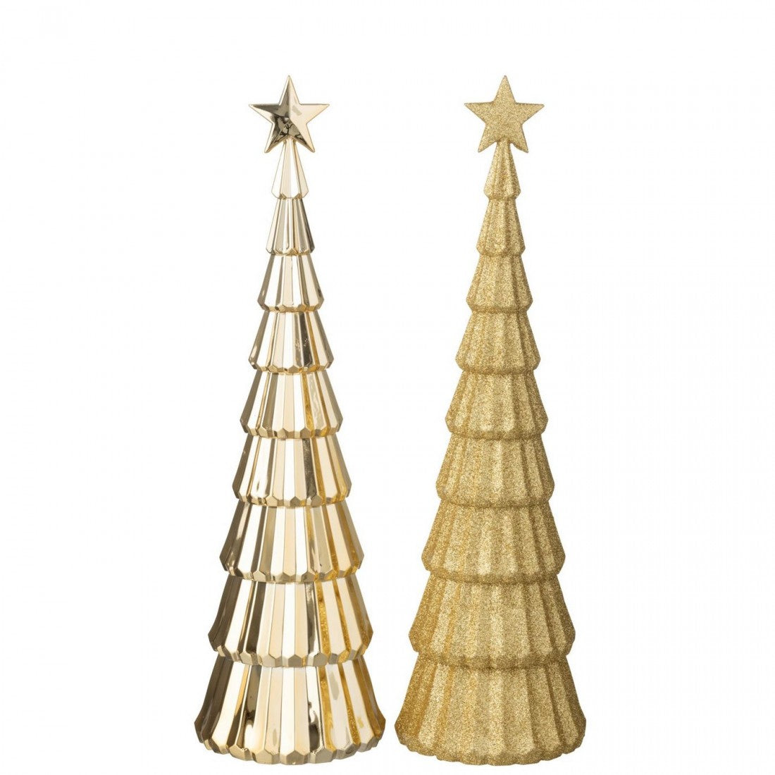 Albero + Stella in plastica color oro Set da 2 J-Line