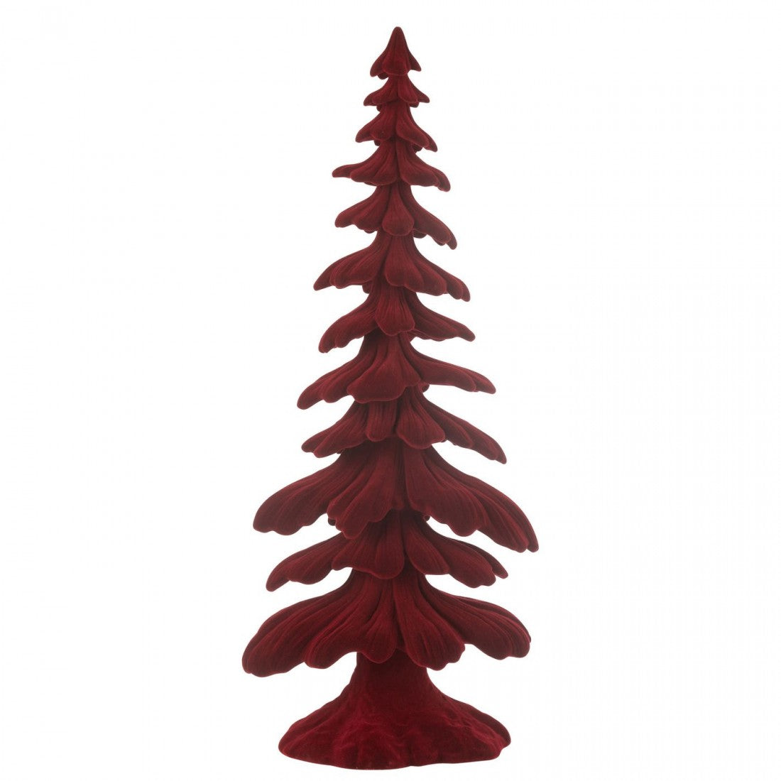 Set di 2 J-Line Pino in velluto rosso resinato