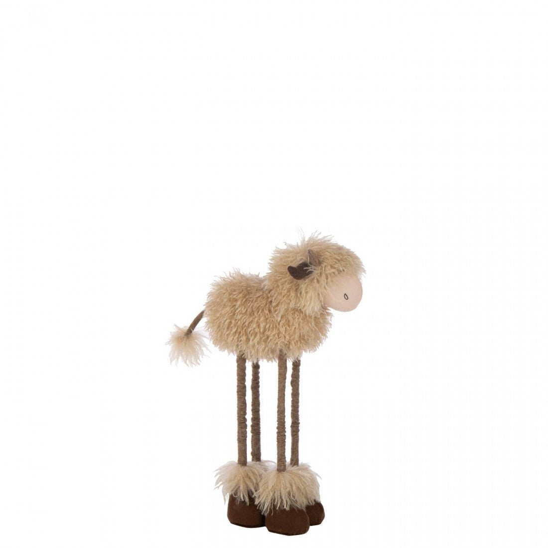 Mucca Telescopica in Poliestere Marrone Scuro/Beige Piccola J-Line
