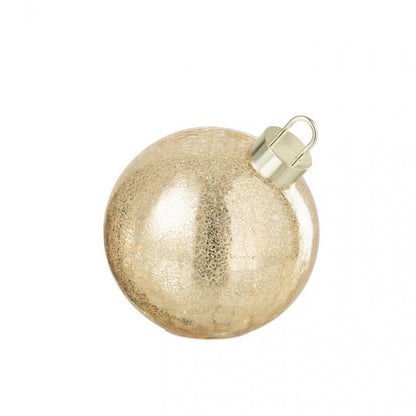 Palla di Natale in vetro con LED color oro media J-Line